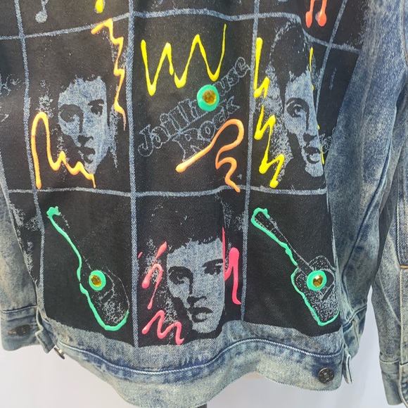 Elvis Presley 1980's Acid Wash Denim Jacket - Picture 5 of 8